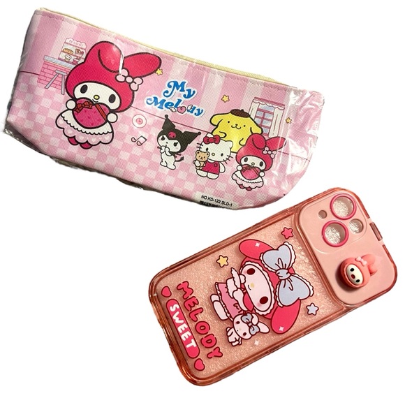 New! My Melody Pencil Case and IPhone 15 Bundle - Picture 1 of 3
